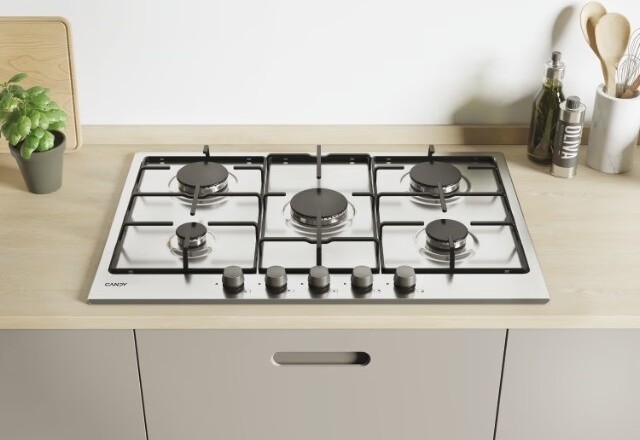 plaque de cuisson candy chw7x 5 feux inox