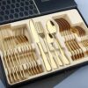 Ménagères Couverts de Table Or en Acier Inoxydable 24pcs MB-2104-9