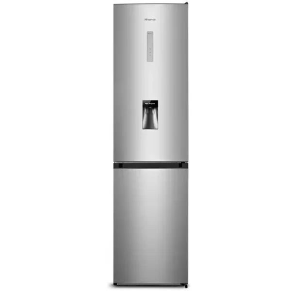 Réfrigérateur Combiné HISENSE Inox 320 Litres NoFrost, 2 portes, A+, avec distributeur