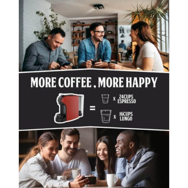 Machine café à capsules Nespresso FLORENCE 1400W 1L - Rouge