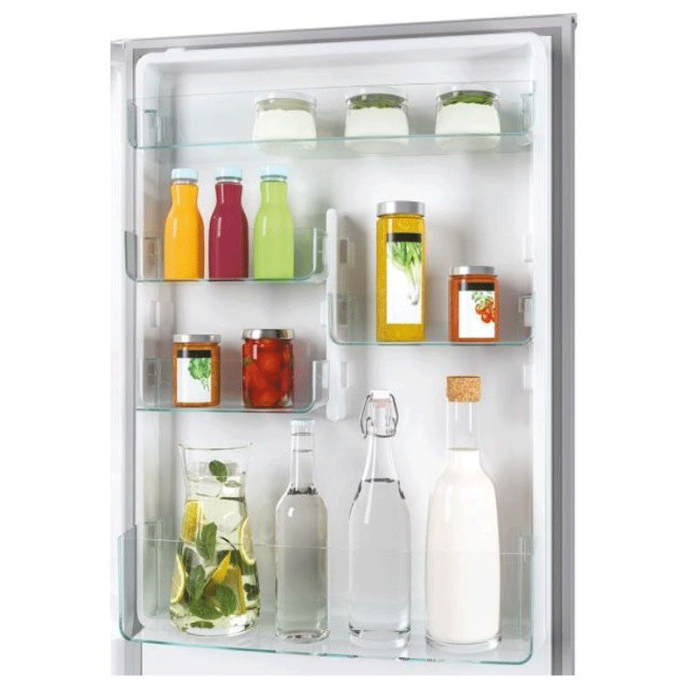 Réfrigérateur Combiné CANDY 342 Litres NoFrost - Inox avec affichage électronique