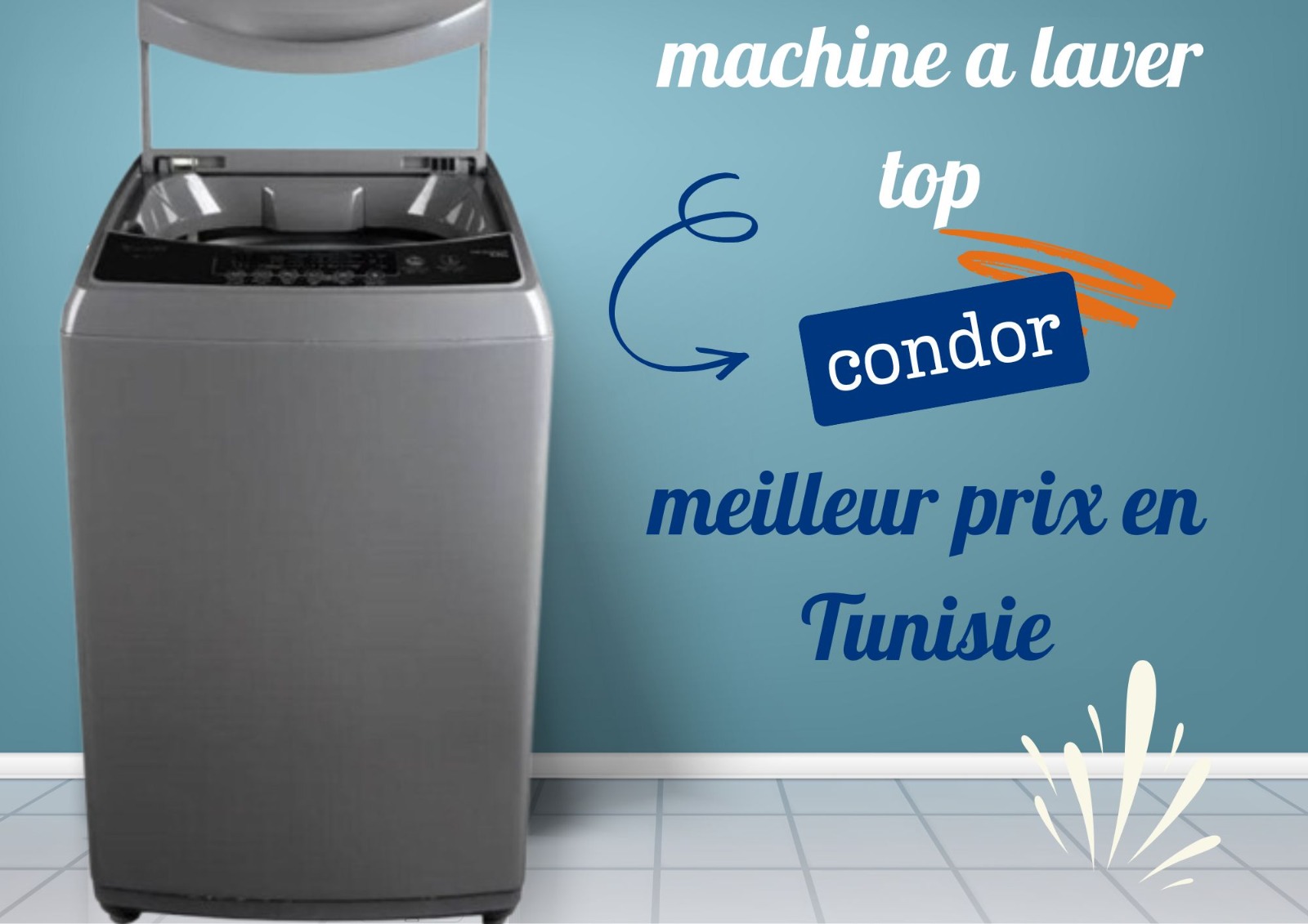 CONDOR WAT-KS3M34D avec 8 programmes de lavage