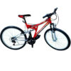 bicyclette Prado double suspension 26 18 vitesses rouge