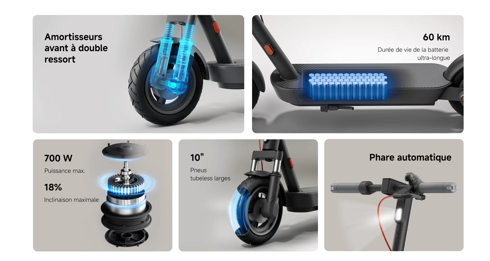 Feux avant arrière clignotants