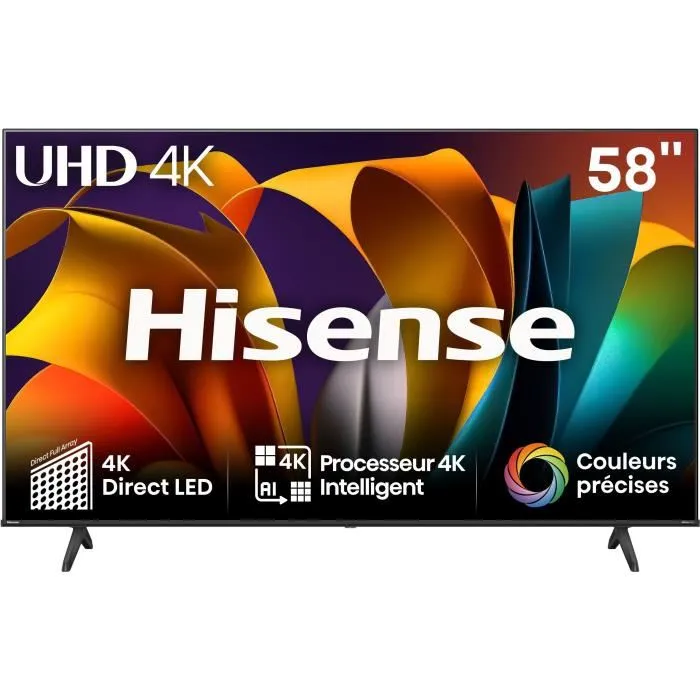 TV Hisense 58A6N vue frontale