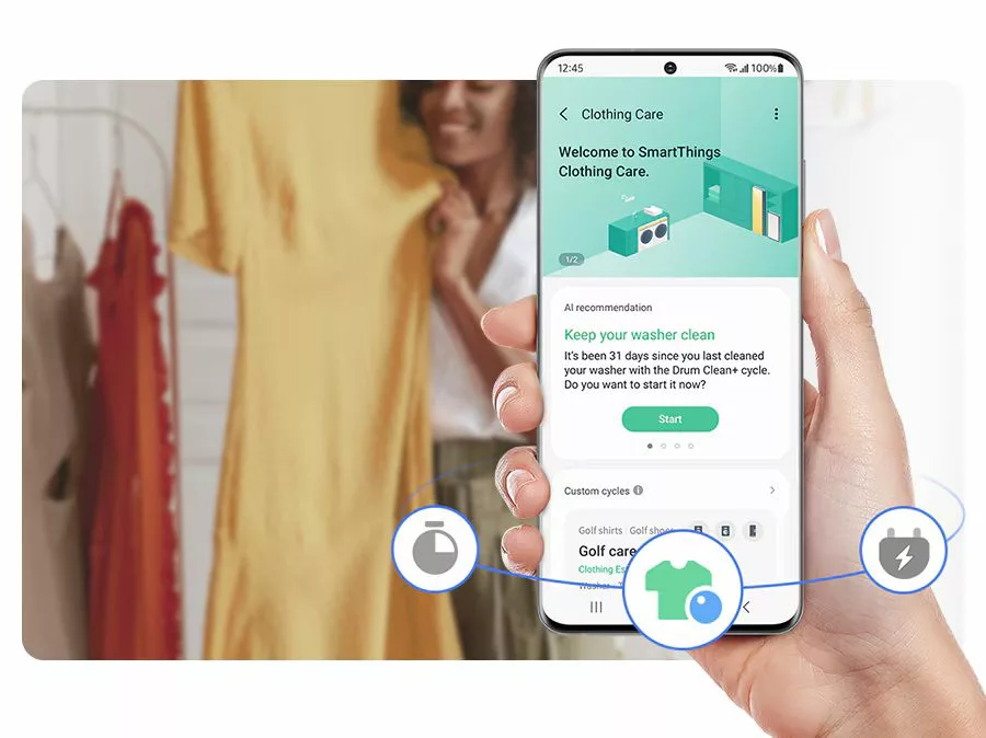 SmartThings Clothing Care – recommandations de cycles