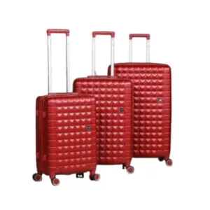 Série de 3 Valises en ABS Rouge - ABM