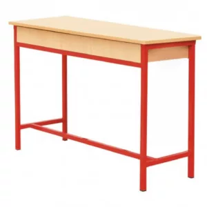 TABLE ECOLIER BIPLACE ETAGERE EN BOIS