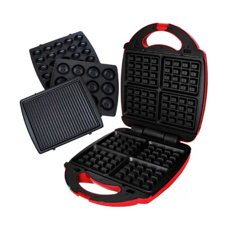 Appareil 4en1 Panini -1200W Galaxy Naturel - Rouge