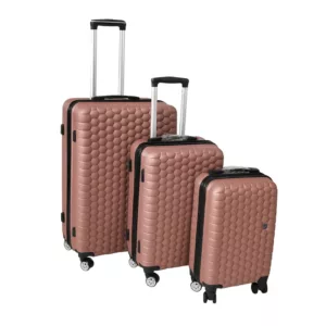 Série de 3 Valises en ABS Rose - ABM