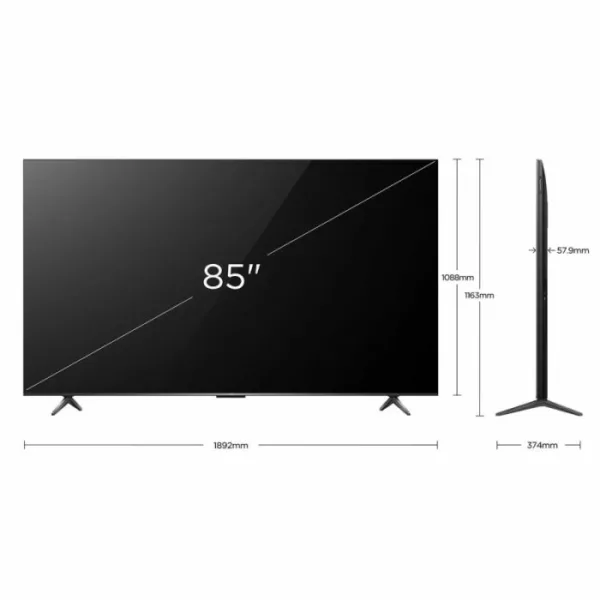 TV TCL 85" Smart TV  TV-TCL-85C6K - QLED MINI LED - Noir