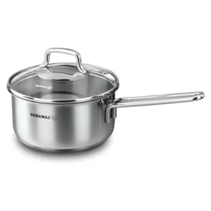 Casserole PERLA Korkmaz 16x8 cm / 1,6 L Avec Couvercle Inox