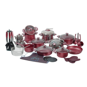 Service 38 pièces granite MARTEF – Rouge bordeaux