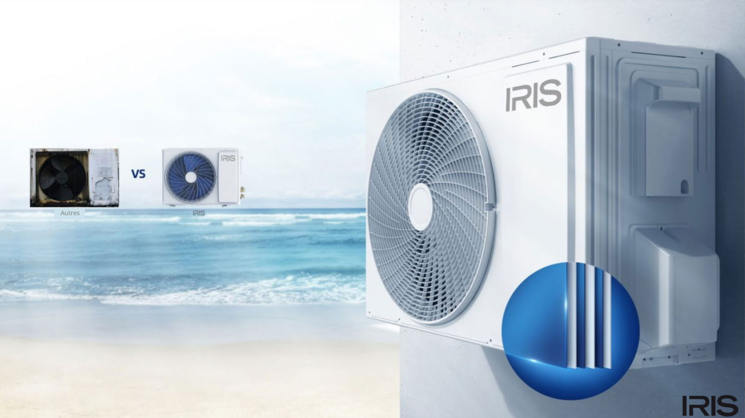CLIMATISEUR IRIS AZAO+ 12000 BTU INVERTER TROPICALISÉ CHAUD & FROID