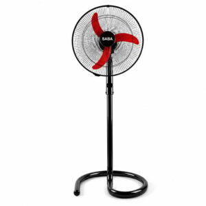 ventilateur sur pied Saba 18 noir et rouge