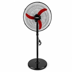 ventilateur sur pied SABA 20 noir et rouge