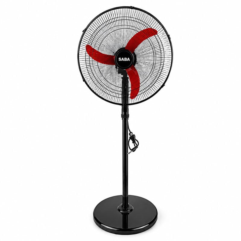 ventilateur sur pied SABA 20 noir et rouge