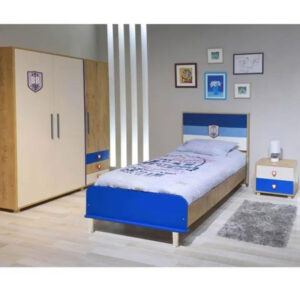Chambre Enfant CAMPUS 3 Portes -Ostippo Chêne / Bleu