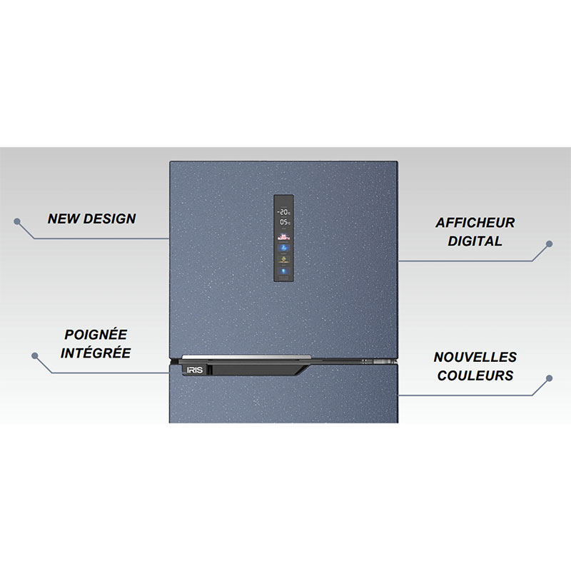 Réfrigérateur IRIS IR-DD400 400 Litres DeFrost Silver