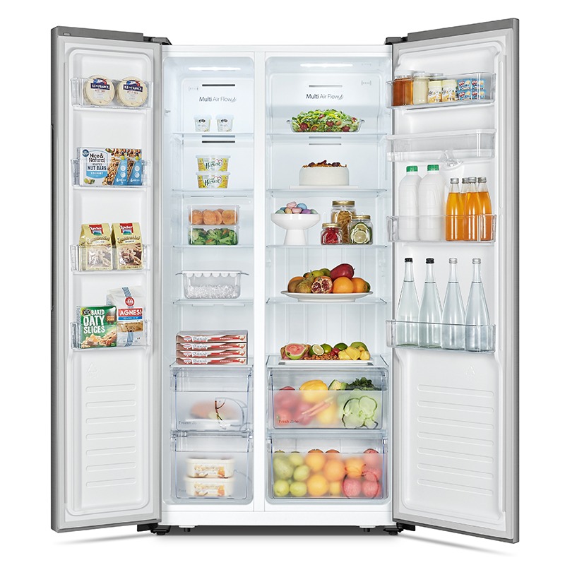 Réfrigérateur Side By Side Inverter HISENSE 519 Litres NoFrost Inox