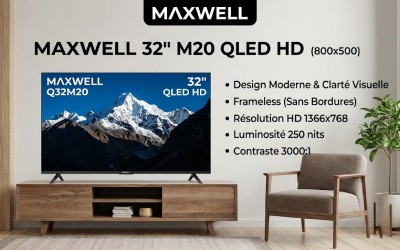 TV MAXWELL 32 M20 QLED HD Récepteur Intégré