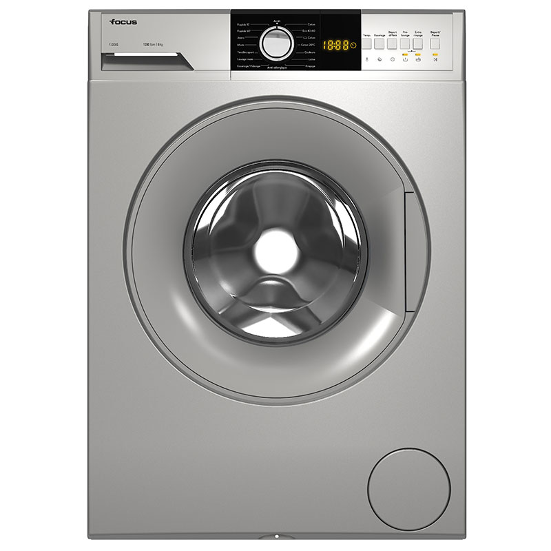 lave linge automatique Focus F1208S frontal 8kg Silver