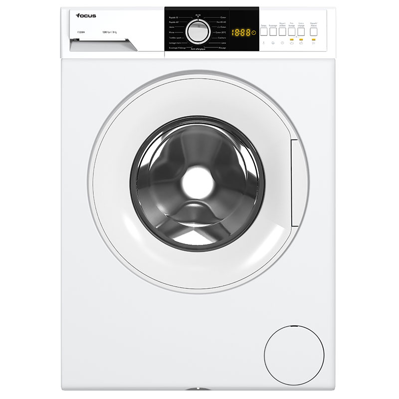 lave linge frontal 8kg Focus F1208W Blanc