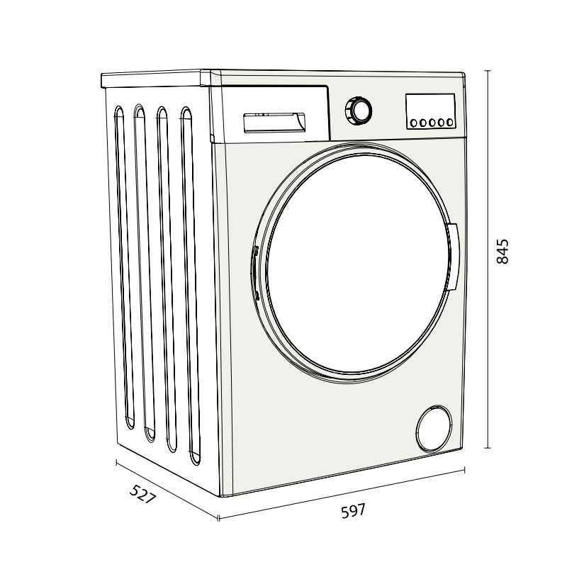 lave linge frontal 8 kg Focus F1208W blanc
