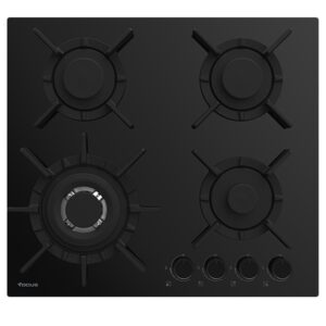 plaque de cuisson encastrable 4 feux 60cm Focus F415B noir