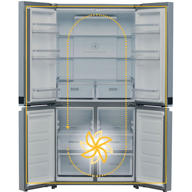 réfrigérateur Side By Side Whirlpool WQ9B2L NoFrost 677 litres inox