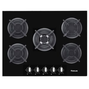 plaque de cuisson encastrable Focus F4109B 90 cm 5 feux noir