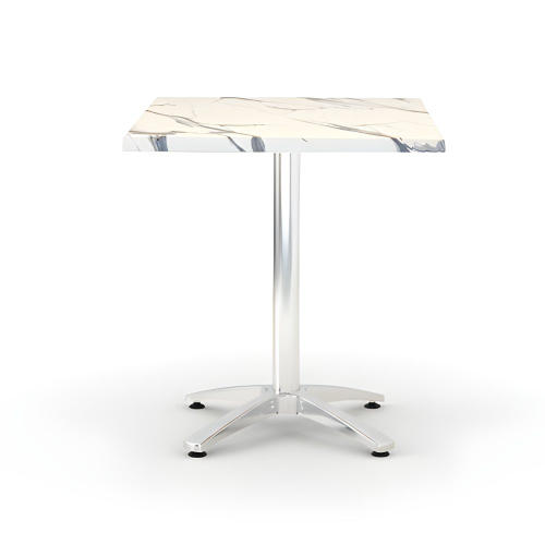 table bistrot 60 × 60 cm avec plateau Werzalit Socle aluminium 4 branches Sotufab TBIS030