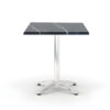 table bistrot 60 × 60 cm avec plateau Werzalit Socle aluminium 4 branches marbre noir sOTUFAB TBIS030