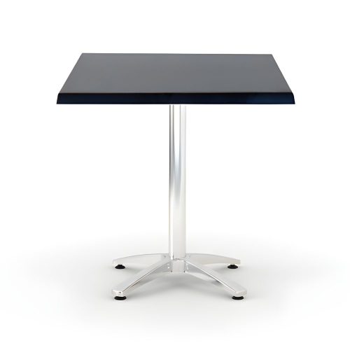 table bistrot 60 × 60 cm avec plateau Werzalit Socle aluminium 4 branches noir