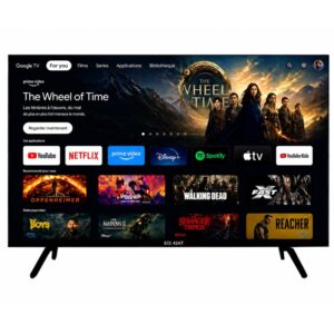 téléviseur Ecosat 55" Qled 4K UHD Google TV Smart noir